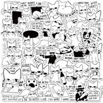 Conjunto de adesivos florais em preto e branco, 50 unidades Creative Plant Conjunto de adesivos florais em preto e branco, 50 unidades Creative Plant