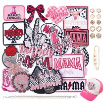 Conjunto de adesivos Iron-on Meneng para Dia das Mães, 32 unidades para chapéu de caminhoneiro