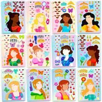 Conjunto de adesivos JOYIN Princess Make a Face 36 folhas 23x15cm