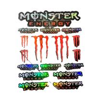 Conjunto De Adesivos Laser Monster Energy Para Decoração De Motocicletas Yamaha, Honda, Suzuki, KTM