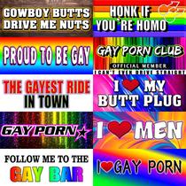 Conjunto de adesivos Magnet Bumper Gay Pride Rainbow 10 Styles Conjunto de adesivos Magnet Bumper Gay Pride Rainbow 10 Styles