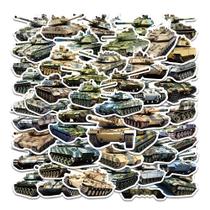 Conjunto de adesivos Military Tank, 50 peças de decalques de vinil impermeáveis
