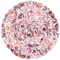 Conjunto de adesivos Pink Horse, 100 peças de lindos decalques de vinil pastel