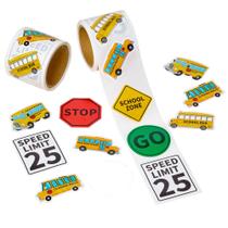 Conjunto de adesivos Playbees School Bus Theme com 200 adesivos Conjunto de adesivos Playbees School Bus Theme com 200 adesivos