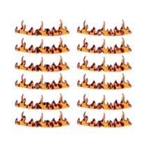 Conjunto De Adesivos Refletivos Para Carros E Motos Com Padrão De Faixa De Chamas Energéticas