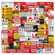 Conjunto de adesivos Safety & Caution, 75 unidades, impermeáveis e duráveis Conjunto de adesivos Safety & Caution, 75 unidades, impermeáveis e duráveis