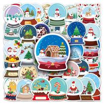 Conjunto de adesivos Snow Globe Christmas, 51 peças de decalques de vinil Conjunto de adesivos Snow Globe Christmas, 51 peças de decalques de vinil