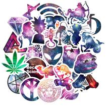 Conjunto de adesivos Star Sky Galaxy Frog Alien Cartoon PVC x36