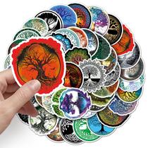 Conjunto de adesivos Tree of Life Vintage Totem Art Design x50