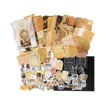 Conjunto De Adesivos Vintage 200 Peças Para Scrapbooking, Planner, Diário Artesanal, Álbum E Conjunto De Adesivos Vintage 200 Peças Para Scrapbooking, Planner, Diário Artesanal, Álbum E