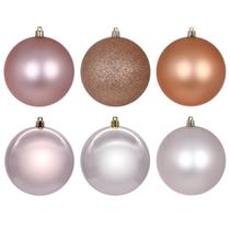 Conjunto de Adornos Vickerman 3" en Oro Rosa, Avena y Café Latte