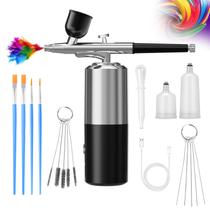 Conjunto de aerógrafos Kit de escova de ar crpen com tinta para unhas com compressor