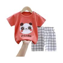 Conjunto de Agasalho Casual de Verão para Meninas - Camiseta e Shorts Finos com Manga Curta