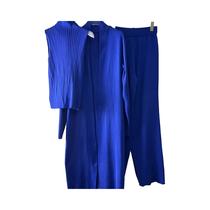Conjunto de Agasalho Feminino Confortável - 3 Peças em Malha com Cardigan Longo e Gola Alta