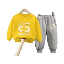 Conjunto De Agasalho Infantil De Outono Para Meninos E Meninas, Camisa De Manga Longa E Calças