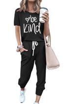 Conjunto de Agasalho PRETTYGARDEN 2 Peças Preto Tamanho G