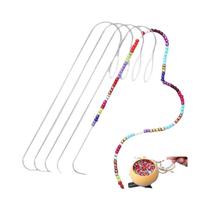 Conjunto De Agulhas De Beading Em Aço Inoxidável Para Confecção De Joias, Longas, Retas, Com Olho