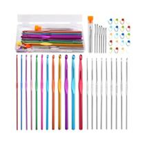 Conjunto De Agulhas De Crochê Com Marcadores De Ponto Agulhas Cegas Para Tricô De Suéter Kit DIY