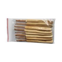 Conjunto De Agulhas De Crochê De Bambu Com 8 Peças, Ferramentas De Tricô, Agulhas De Óxido De