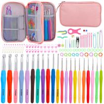 Conjunto de agulhas de crochê IMZAY 120 unidades com marcadores de ponto