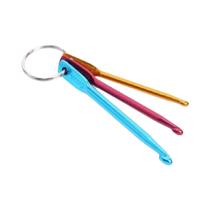 Conjunto De Agulhas De Crochê Mini Em Alumínio Multicolorido Com 3 Tamanhos 3, 4, 5mm Para