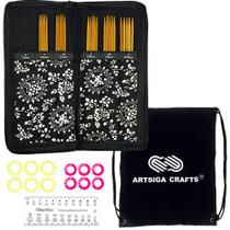 Conjunto de agulhas de tricô ChiaoGoo Spin Bamboo DPN Sock US 1-3