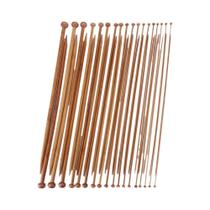 Conjunto De Agulhas De Tricô De Bambu 36PCS Ponta Única 2-10mm Para Iniciantes Suprimentos De Crochê