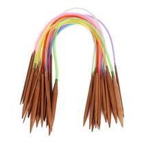 Conjunto de agulhas de tricô Hilitand Bamboo 18 peças de 2,0-10 mm com estojo Conjunto de agulhas de tricô Hilitand Bamboo 18 peças de 2,0-10 mm com estojo