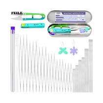 Conjunto De Agulhas Para Miçangas De Olho Grande, 6 Tamanhos, Longas, Retas E Torcidas, FELE, 86