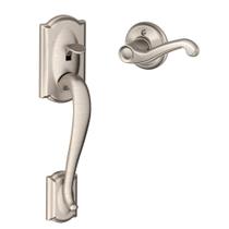 Conjunto de alças de entrada frontal SCHLAGE FE285 CAM 619 FLA RH Satin Nickel Conjunto de alças de entrada frontal SCHLAGE FE285 CAM 619 FLA RH Satin Nickel