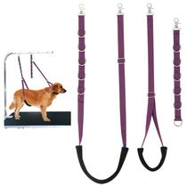 Conjunto de alças e laços para cuidar de cães FURSDOLY ajustável em roxo