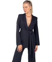 Conjunto De Alfaiataria Feminino Blazer E Calça Corte Reto