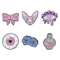 Conjunto de alfinetes de broche Creative Alloy Cartoon Lapel Pin para jaqueta