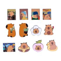 Conjunto de alfinetes de broche Cute Capivara Cartoon Animal Lapel Pin Bad Conjunto de alfinetes de broche Cute Capivara Cartoon Animal Lapel Pin Bad