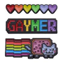 Conjunto de alfinetes de broche, esmalte de liga arco-íris em estilo retrô Pixel Conjunto de alfinetes de broche, esmalte de liga arco-íris em estilo retrô Pixel