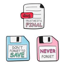 Conjunto de alfinetes de broche Funny Retro File Trust Me It's Fine