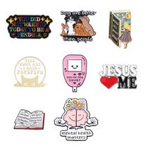 Conjunto de alfinetes de broche Inspirational Enamel Lapel Alloy