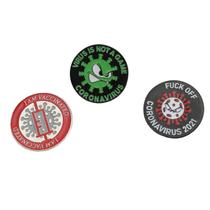 Conjunto de alfinetes de broche, liga de conscientização médica antivírus, 3 unidades