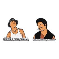 Conjunto de alfinetes de broche: personagens de desenhos animados retrô punk criativos