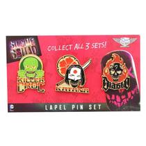 Conjunto de alfinetes de lapela QMx Suicide Squad 2 com Killer Croc, Katana e El Diablo Conjunto de alfinetes de lapela QMx Suicide Squad 2 com Killer Croc, Katana e El Diablo