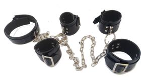 Conjunto de Algemas AL006 Couro Legítimo