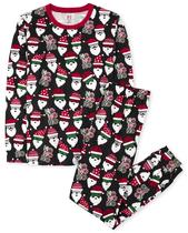Conjunto de algodão Pijamas The Children's Place SANTA ALLOVER