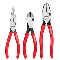 Conjunto de alicates ARROW, 3 peças, ponta de agulha 8 cm, diagonal 7 cm, Linesman 8 cm