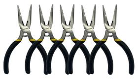 Conjunto de alicates BOOSDEN Needle Nose de 13 cm com cortador de fio, pacote com 5