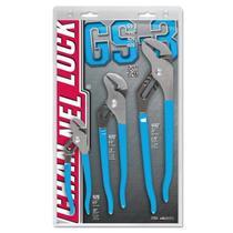 Conjunto de alicates Channellock GS-3 Tongue and Groove, 6,5 cm, 9,5 cm e 12 cm