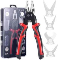 Conjunto de alicates, Conjunto de alicates de cabeça intercambiável multifuncional 5 em 1, alicate de fio de aço Conjunto de alicates, Conjunto de alicates de cabeça intercambiável multifuncional 5 em 1, alicate de fio de aço