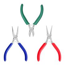 Conjunto de alicates de joias WORKPRO, pacote com 3 unidades, bico de agulha, bico redondo
