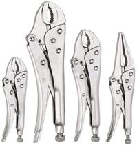 Conjunto de alicates de travamento FASTPRO de 5, 7, 10 mandíbulas curvas e mandíbula reta de 16,5 cm