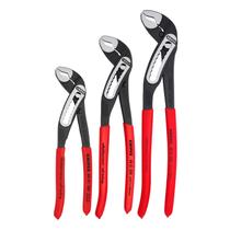 Conjunto de alicates KNIPEX Alligator de 3 peças com alças revestidas de plástico Conjunto de alicates KNIPEX Alligator de 3 peças com alças revestidas de plástico