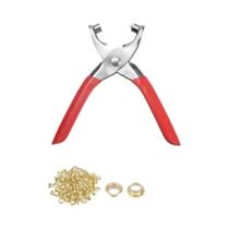 Conjunto De Alicates Para Ilhós De 1/4 De Polegada Com 100 Ilhós Metálicos, Kit De Ferramentas Para Conjunto De Alicates Para Ilhós De 1/4 De Polegada Com 100 Ilhós Metálicos, Kit De Ferramentas Para